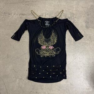 Y2K Grunge Chain Top